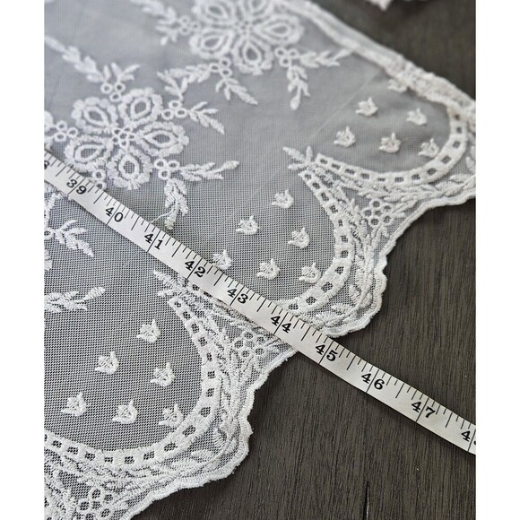 Blashe White Lace Kimono Swim Coverup Size S Tie Closure Bohemian Festival - Picture 6 of 8